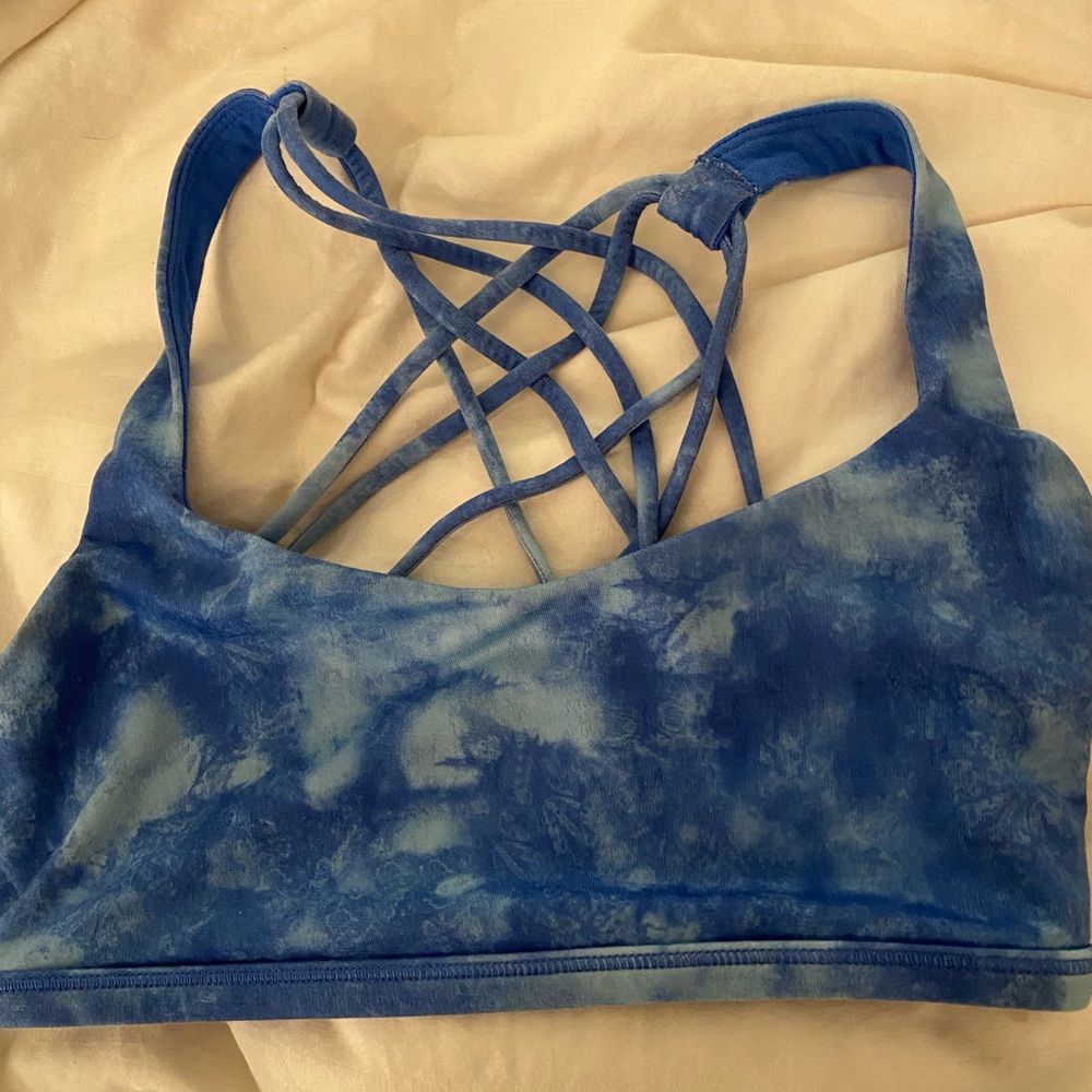 Lululemon blue tie dye sports bra